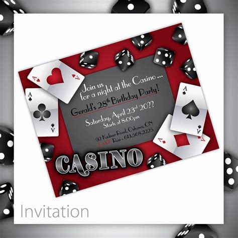 Invitaciones para fiesta tipo de casino